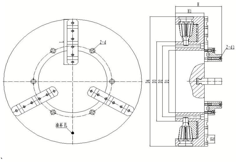 WPS series large hole self-centering welding chuck-1